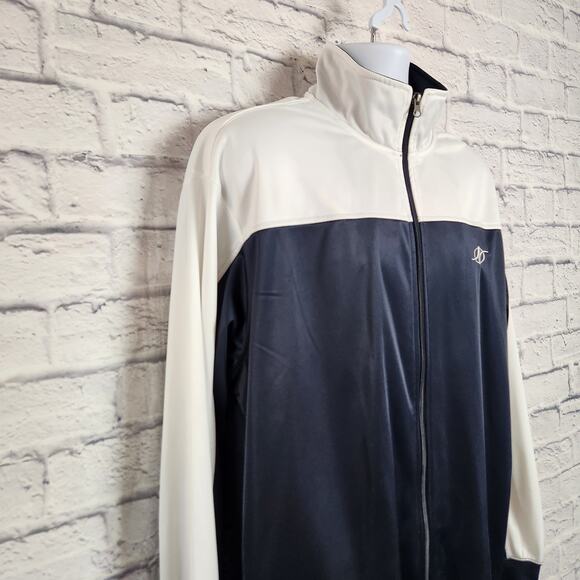 NordicTrack Jacket Mens Size Large Navy White Color Block Full Zip - Picture 3 of 14